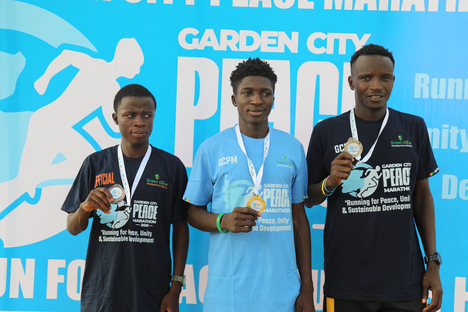 WINNERS OF THE  MAIDEN EDITION OF THE GARDEN CITY PEACE MARATHON 2025